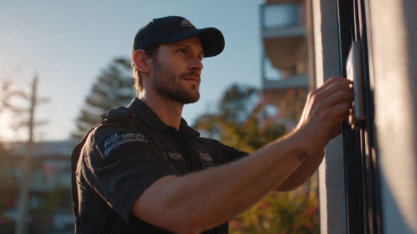 a_person_in_uniform_installing_an_alarm Secure Your Home with a Top Alarm System Installer in Sydney