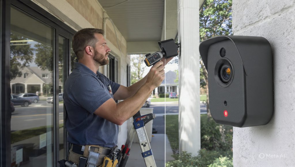 Security camera installation