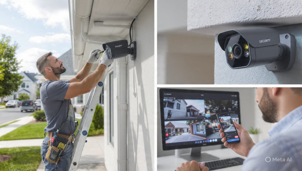 Security camera installation